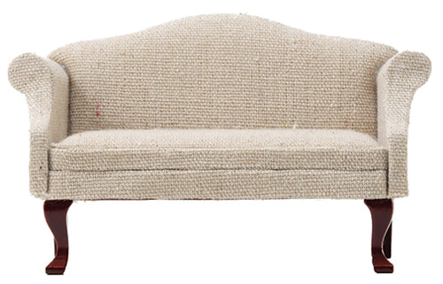 Sofa, Beige, Mahogany