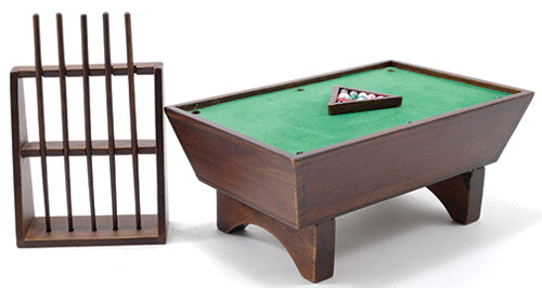 Pool Table Set, Walnut, 24pc