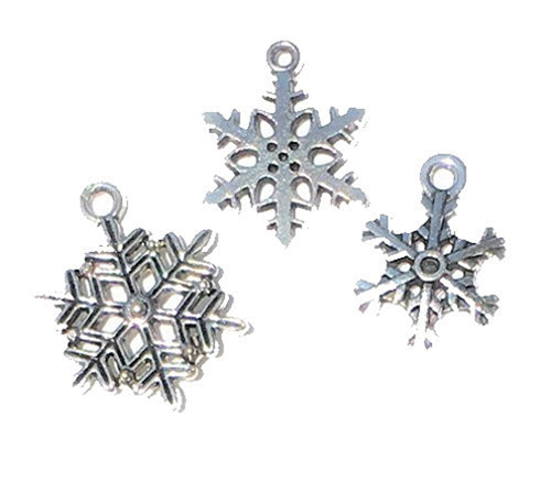 Silver Snowflake Ornaments, 3pk