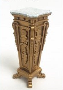 Marble Top Pedestal, Gold