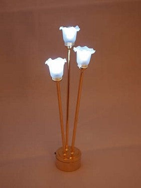 Floor Lamp 3 Tulip Shades Battery/LED