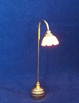 Floor Lamp Tulip Shade Brass Battery/LED