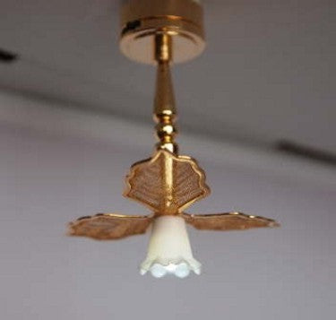 Ceiling Fan with Light in Brass, LED