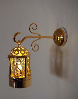 Brass Coach Lamp Hanging, 2pc, LED