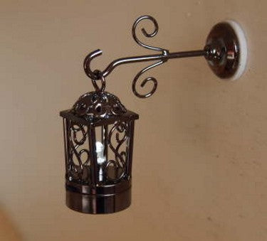 Coach Lamp, Fancy Black, 2pc, LED