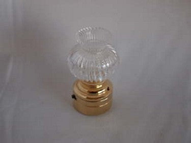 Table Lamp Clear Glass Open Globe Battery/LED