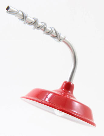 Utility Lamp with Metal Rod, Red