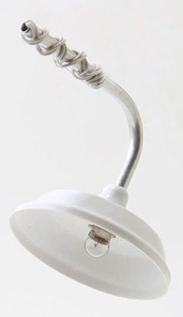 Utility Lamp with Metal Rod, White