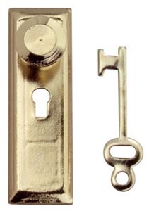 Door Knob with Key Plate, 2pc