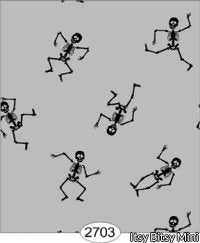 Dancing Skeletons on Gray Wallpaper