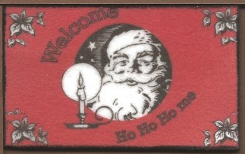 Welcome Mat, Santa Ho Ho Home, Red