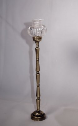 Floor Lamp, Antique Brass, Battery/LED