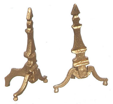 Brass Andirons, 1 pair