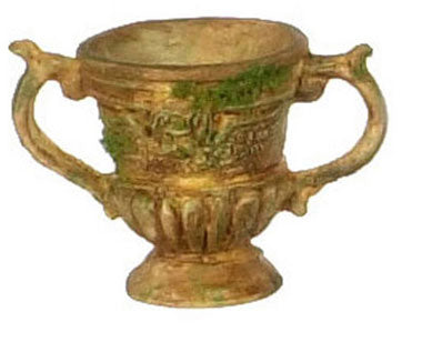 Urn with Handles with Moss, Aged