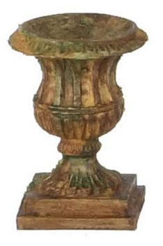 Large Urn, Tan with Moss