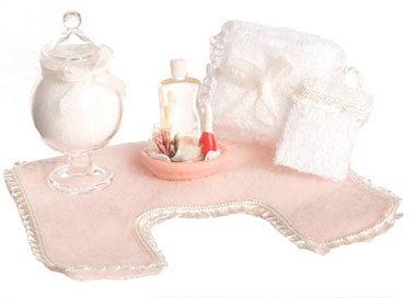 Bathroom Accessories, Pink, 5pc