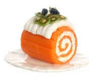 Orange Roll Cake with Kiwi