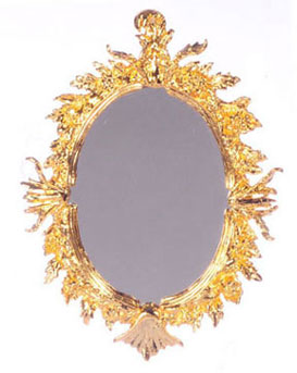 Oval Antique Mirror, Goldplated