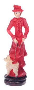 High Fashion Lady Figurine, Red