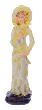 High Fashion Lady Figurine, Yellow