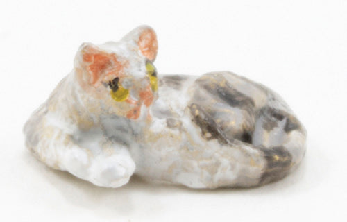 1/4" Scale Cat, Gray, Laying