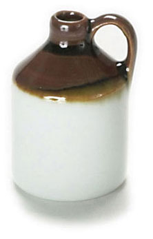 Wine Jug, Brown & White