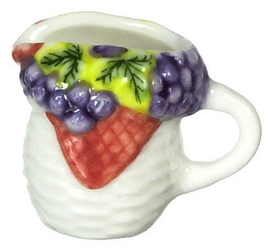 Pitcher with Fruit Decor