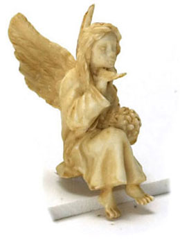 Sitting Angel Statue, Tan