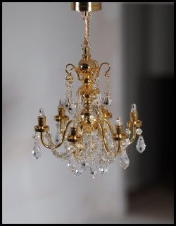 6-Arm Crystal Chandelier