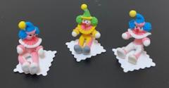 Assorted Clay Clowns, 1"