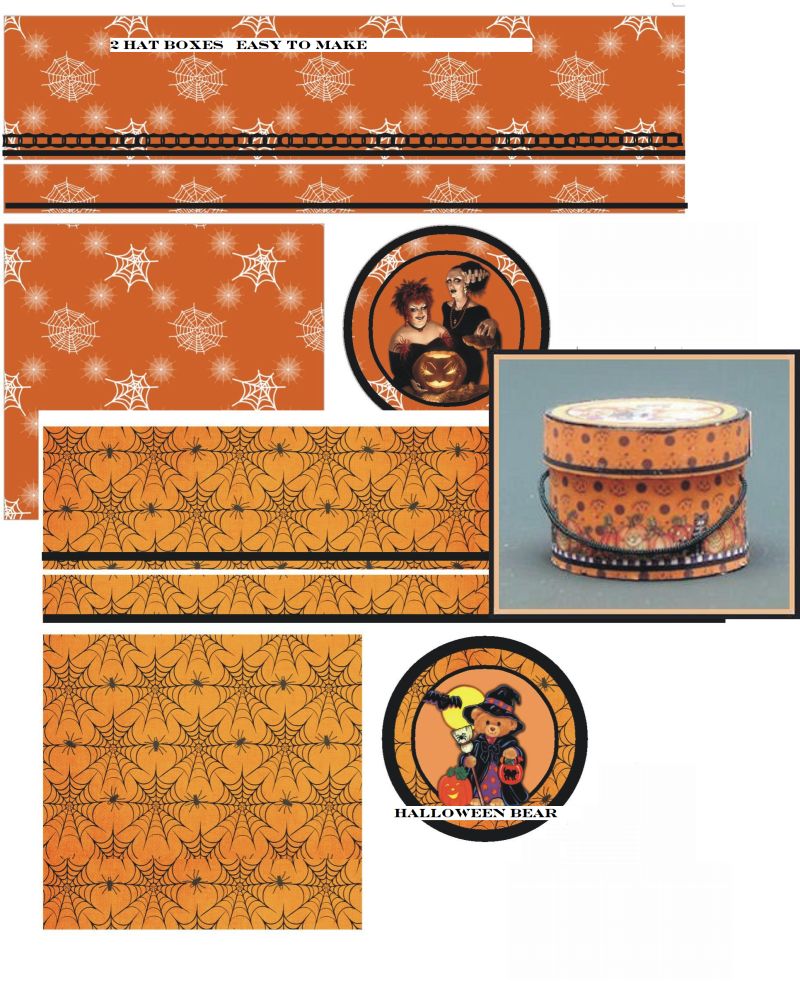Hat Box Kit, Halloween Orange