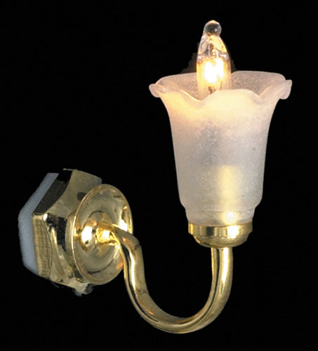 Single Tulip Frosted Wall Sconce