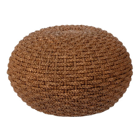 Braided Wicker Ottoman