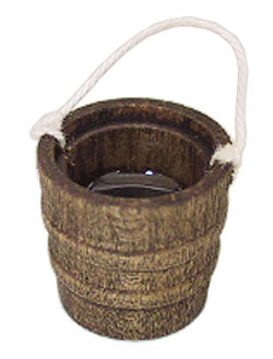 Bucket, Wooden, Aged with Water