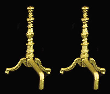 Fireplace Andirons, Gold