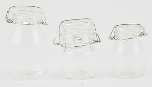 Set of Glass Canisters, 3pc