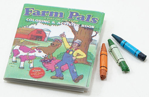 Coloring Book with Crayons