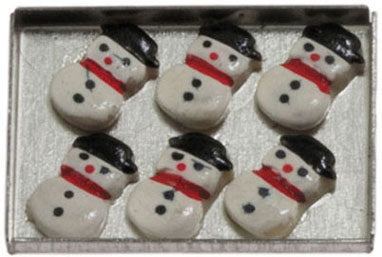 Snowman Cookies on Sheet