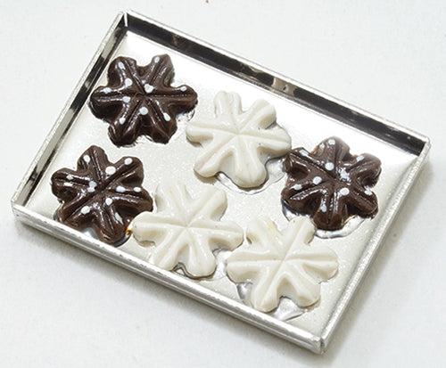 Snowflake Cookies on Sheet