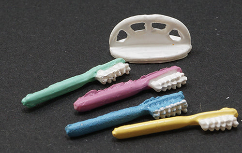 Toothbrush Holder with Toothbrushes