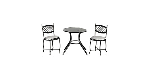 Table Set, 3pc, Black Wire