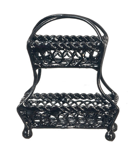 1/2" Scale Black 2 Shelf Basket