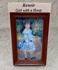 Girl with a Hoop Print in Mahogany Frame