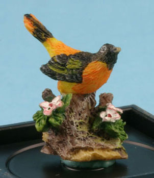 Oriole Bird Figurine, Handpainted