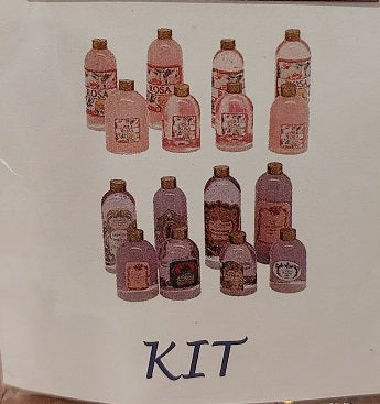 Bath Bottle Kit, Cream, 8pc