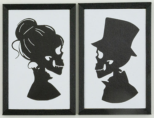 Skeleton Couple Picture Set, 2pc