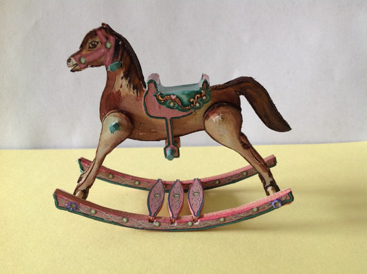 Rocking Horse Kit, Brown Horse with Pink Trim