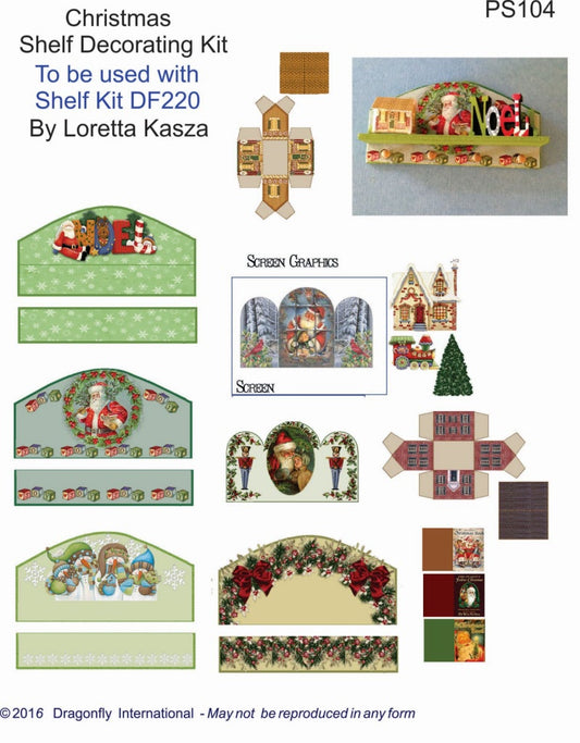 4 Peg Shelf Kit, Christmas