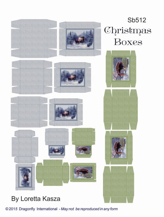 Christmas Box Kit, Blue, Green