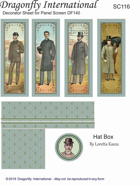 3-Panel Screen Kit, Vintage Men